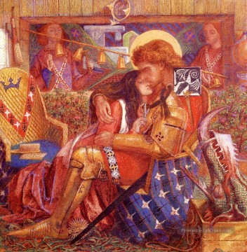  Princesse Tableaux - Le mariage de Saint George et la princesse Sabra préraphaélite Confrérie Dante Gabriel Rossetti